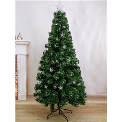 Ёлка светодиодная «Галактика» 180 см, диаметр нижнего яруса 90 см, 220 ПВХ веток, мигание, свечение белое/синие