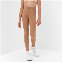 Лосины для девочки MINAKU, светло-бежевые, рост 128 см