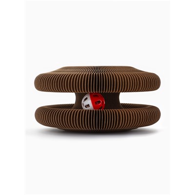 Когтеточка - игрушка «Пижон. Бублик», 11×11×7/20×11 см, гофрокартон, коричневая