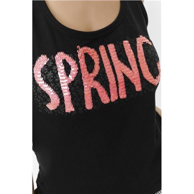 Майка 67012 (Черный_розовый)