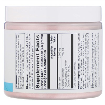 Solaray, D-манноза с порошком CranActin, 2000 мг, 226 г (8 унций)