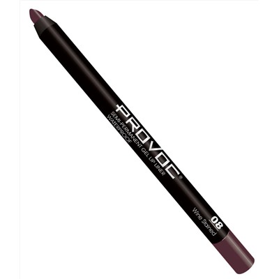 Provoc Полупермаментный гелевый карандаш для губ / 08 Wine Stained 7849