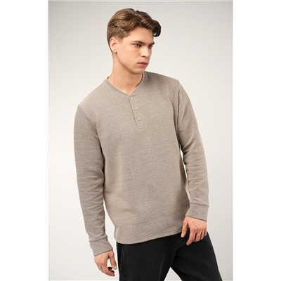 Мужской лонгслив на пуговицах Happyfox