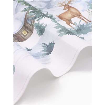 Дорожка новогодняя на стол «Этель» Forest animals 30×70 ± 5 см, 100% хл, саржа 190 г/м²