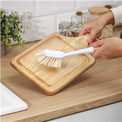 Щётка для посуды Доляна Meli, 8×6.5×29 см, бамбуковая ручка, цвет бежевый