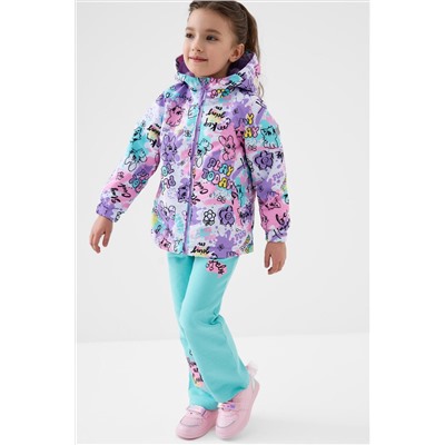Куртка текстильная с полиуретановым покрытием для девочек (ветровка) PLAYTODAY, 1240298