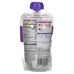 Plum Organics, Mighty 4,4 Food Group Blend, смесь для малышей, яблоко, ежевика, пурпурная морковь, греческий йогурт, овес, 113 г (4 унции)