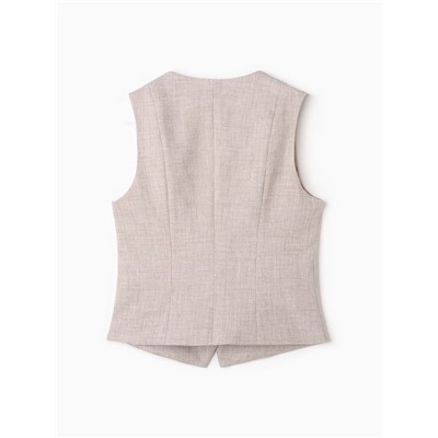 Жилет на пуговицах женский MIST, размер 48, бежевый