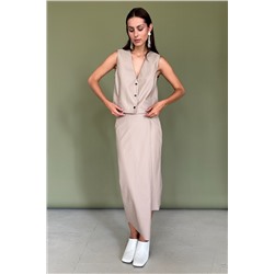 Юбка эко-кожа  ECO040/02/Кремовый