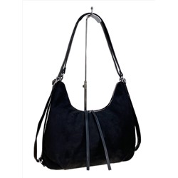 Женская сумка из искусственной замши, цвет черный