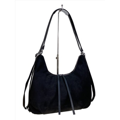 Женская сумка из искусственной замши, цвет черный