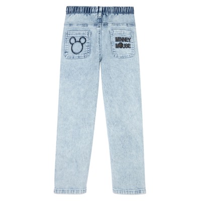 Брюки текстильные джинсовые для девочек