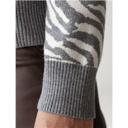 Жакет жаккардовой вязки с кашемиром