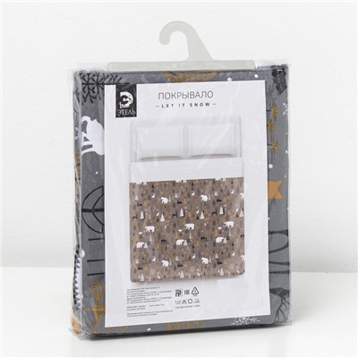 Покрывало 1.5 сп «Этель» Let it snow, 150×215 см, 100% хлопок