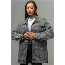 Женская удлиненная джинсовая куртка оверсайз Happyfox