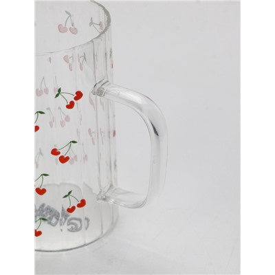 Кружка стеклянная «Вишенки», 350 мл