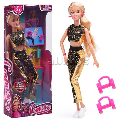 Кукла 29 см София (руки и ноги сгиб., акс, кор)