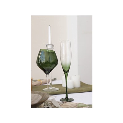 Бокал для вина Magistro «Иллюзия», 540 мл, 10×24 см, стекло, зелёное