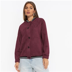 Бомбер из экозамши, Любуйся мной (бордовый)