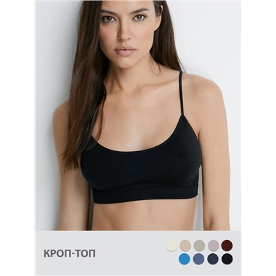 Omsa Топ OmS122 Майка "Toп" женская (кроп-топ на тонких бретелях), PA