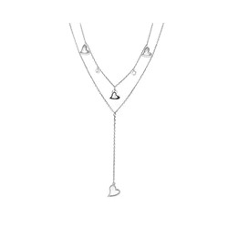 Колье из серебра куб.циркон., ТФК-19