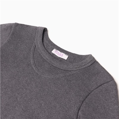 Термобелье для мальчика (лонгслив, легинсы) цвет графит меланж, рост 110