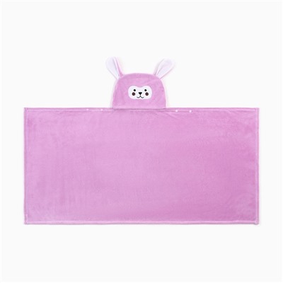 Полотенце - уголок LoveLife «Зая», 70×140 см, микрофибра, фиолетовое