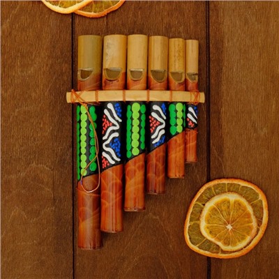 Сувенирный музыкальный инструмент «Флейта Пана», 2×15×9 см, МИКС