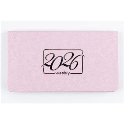 Планинг 2026 г. 165х90 мм 128 стр. "ФЛОРЕНЦИЯ" нежно-розовый 310114 Alpha-Trend