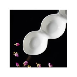 Менажница Magistro «Бланш», 3 ячейки, 28×8.5×4.5 см, фарфор, белая