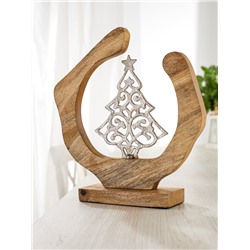 Сувенир интерьерный в деревянном кольце «Ёлочка», 25×8×28 см