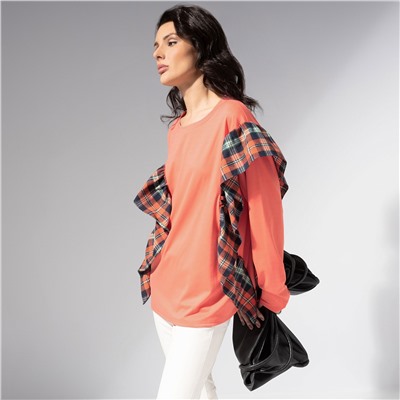 Лонгслив дизайнерский, Гардеробная магия (лососевый)