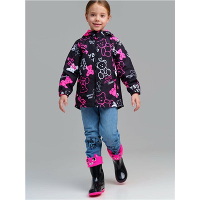 Куртка текстильная с полиуретановым покрытием для девочек (ветровка)