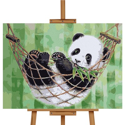 Набор для рисования "Картина по номерам 30х20 см. Пандочка"