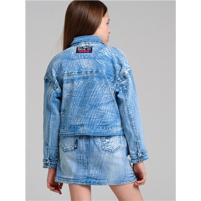 Куртка текстильная джинсовая для девочек