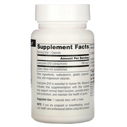 Source Naturals, коэнзим Q10, 100 мг, 60 капсул
