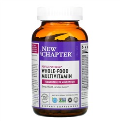 New Chapter, Perfect Postnatal, мультивитамины из цельных продуктов, 270 вегетарианских таблеток