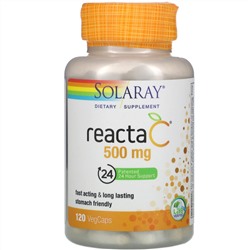 Solaray, Reacta-C, 500 мг, 120 вегетарианских капсул