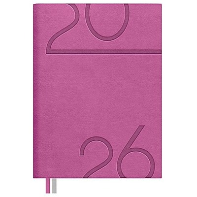 Ежедневник 2026 г. А6+ 352 стр. 70306 "ЛЕЗЕРЕТТО РОЗОВЫЙ. #ДУМАЙ КАК МИЛЛИАРДЕР" кожзам,2 ляссе Феникс