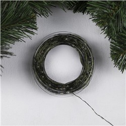 УЦЕНКА Гирлянда «Нить», 50 м, роса, IP44, 500 LED, 31 В, 8 режимов, зелёная нить, свечение мульти