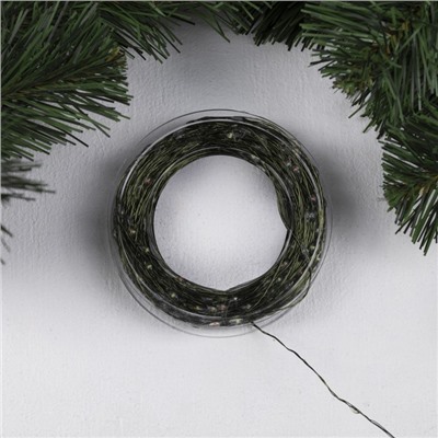 УЦЕНКА Гирлянда «Нить», 50 м, роса, IP44, 500 LED, 31 В, 8 режимов, зелёная нить, свечение мульти