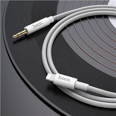 Кабель Lightning - 3.5mm Hoco UPA19  100см   (silver)
