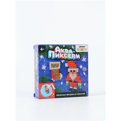 УЦЕНКА Аквамозаика "Дед мороз и носок", 200 деталей, Sl-02404