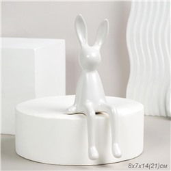 Статуэтка Кролик 21 см Пасха / HBC-101 /уп 30/белый