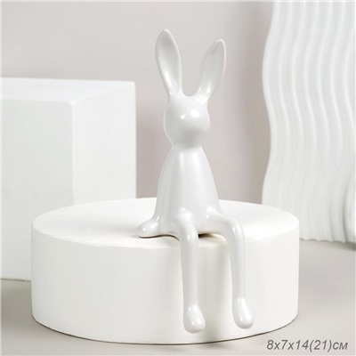 Статуэтка Кролик 21 см Пасха / HBC-101 /уп 30/белый