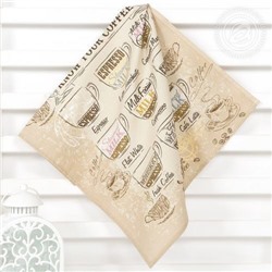 К-т полотенец "Кофейня" 50*60 см. - 3 шт. рогожка хлопок 100%