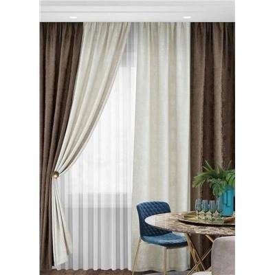 Комплект шторы и тюль #23095092