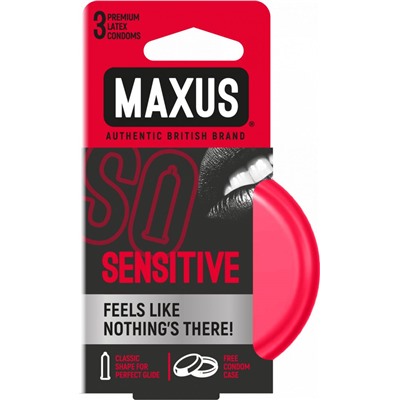 Ультратонкие презервативы в железном кейсе MAXUS Ultra Thin - 3 шт.