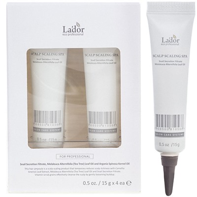 LADOR Scalp Scaling Spa Пилинг для кожи головы 4 шт х 15 мл