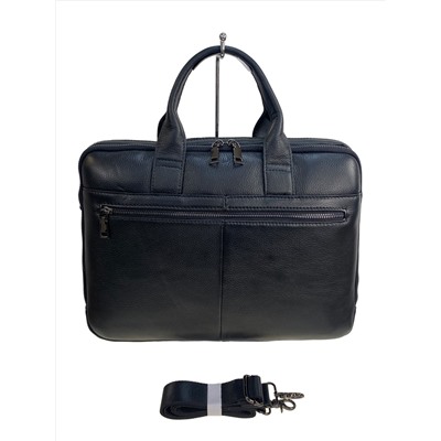 Сумка-портфель мужская из натуральной кожи, цвет чёрный